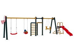 07-30787 - Kaydıraklı Metal Salıncak Seti